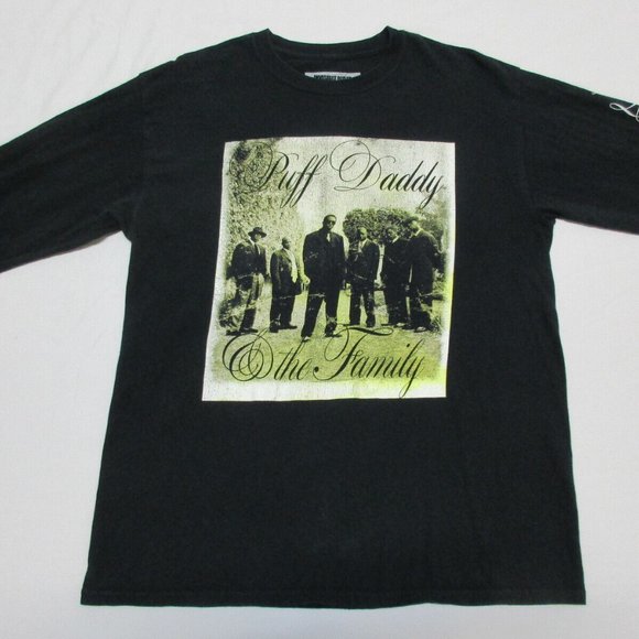 Vintage Puff Daddy & The Family Long Sleeve T-Shirt Men's Size Medium Black - Picture 2 of 10